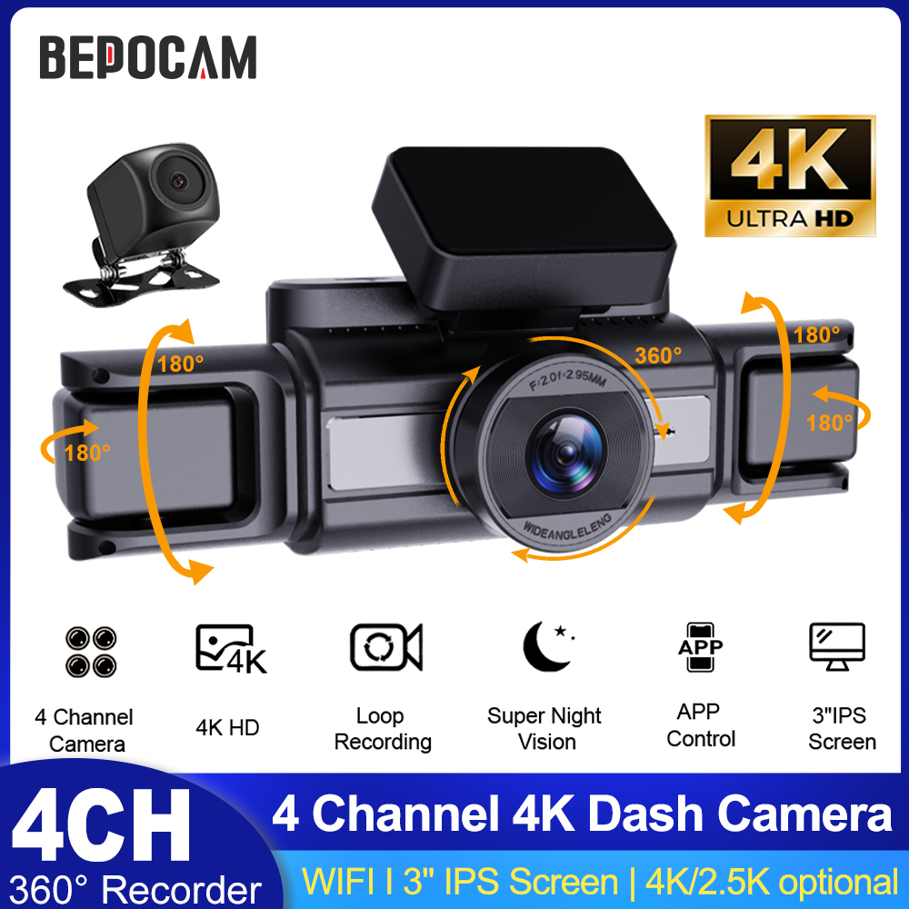 Power Tools Japan - BEPOCAM 4CH 4K Видеорегистратор для автомобилей